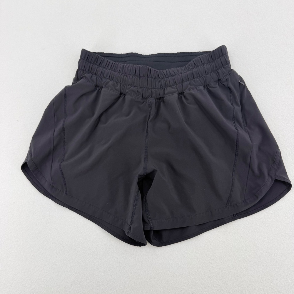 Lululemon Track That Short Women 8 Black 5" Inseam High Rise Excellent